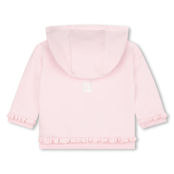 Baby Girls Pink Cotton Zip-Up Top