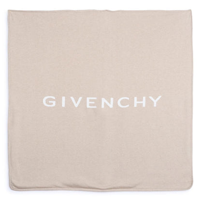 Baby Boys & Girls Beige Logo Cotton Blanket(80x80cm)