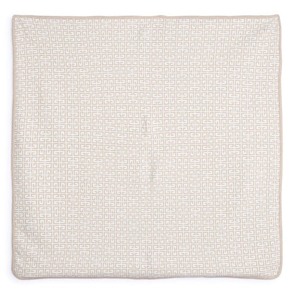 Baby Boys & Girls Beige Logo Cotton Blanket(80x80cm)
