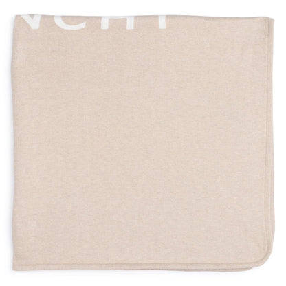 Baby Boys & Girls Beige Logo Cotton Blanket(80x80cm)