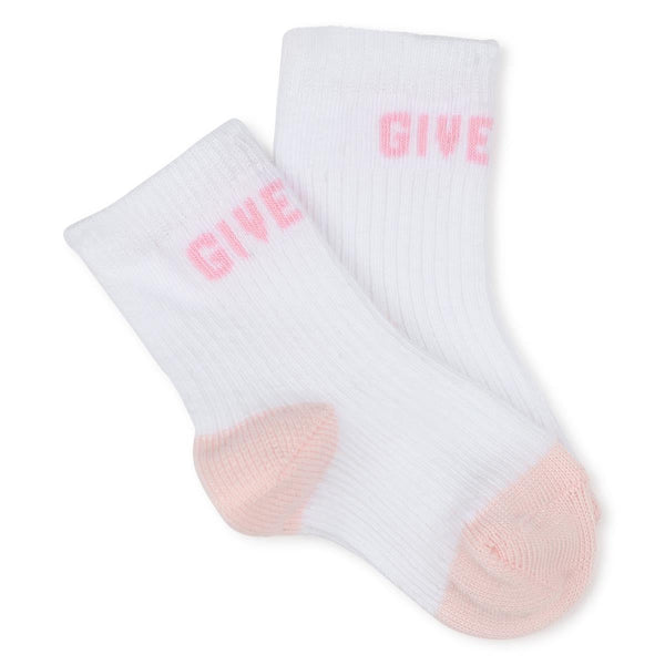 Baby Boys & Girls Pink Cotton Socks (2 Pack)