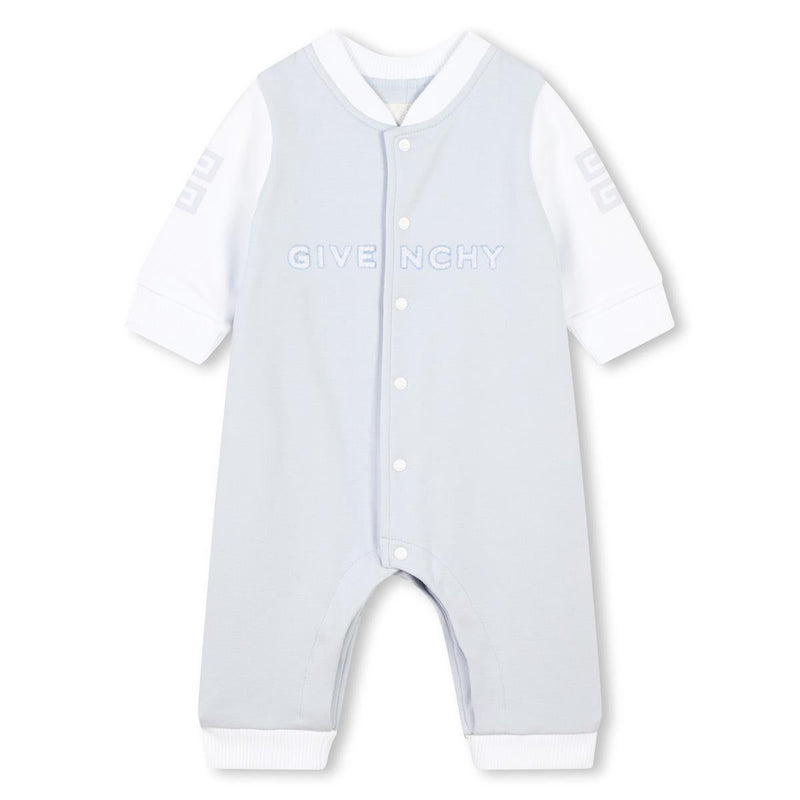 Baby Boys Light Blue Cotton Babysuit