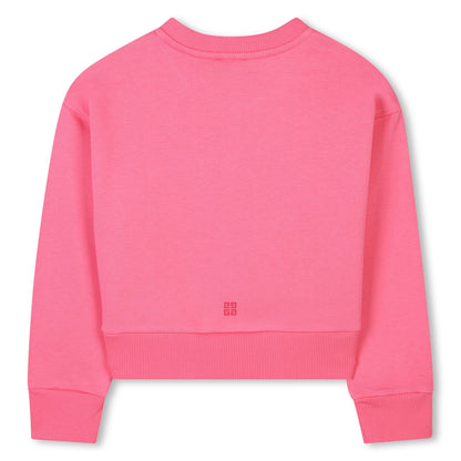 女童粉色Logo棉卫衣
