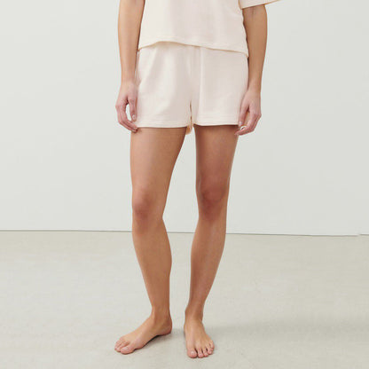 女士白色棉短裤