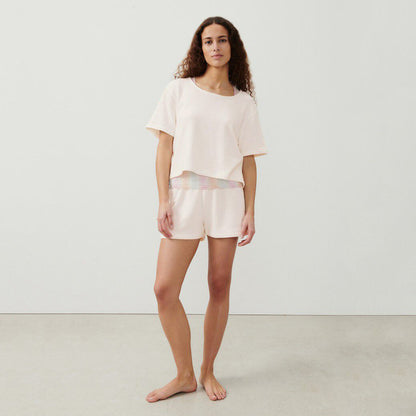 女士白色棉短裤