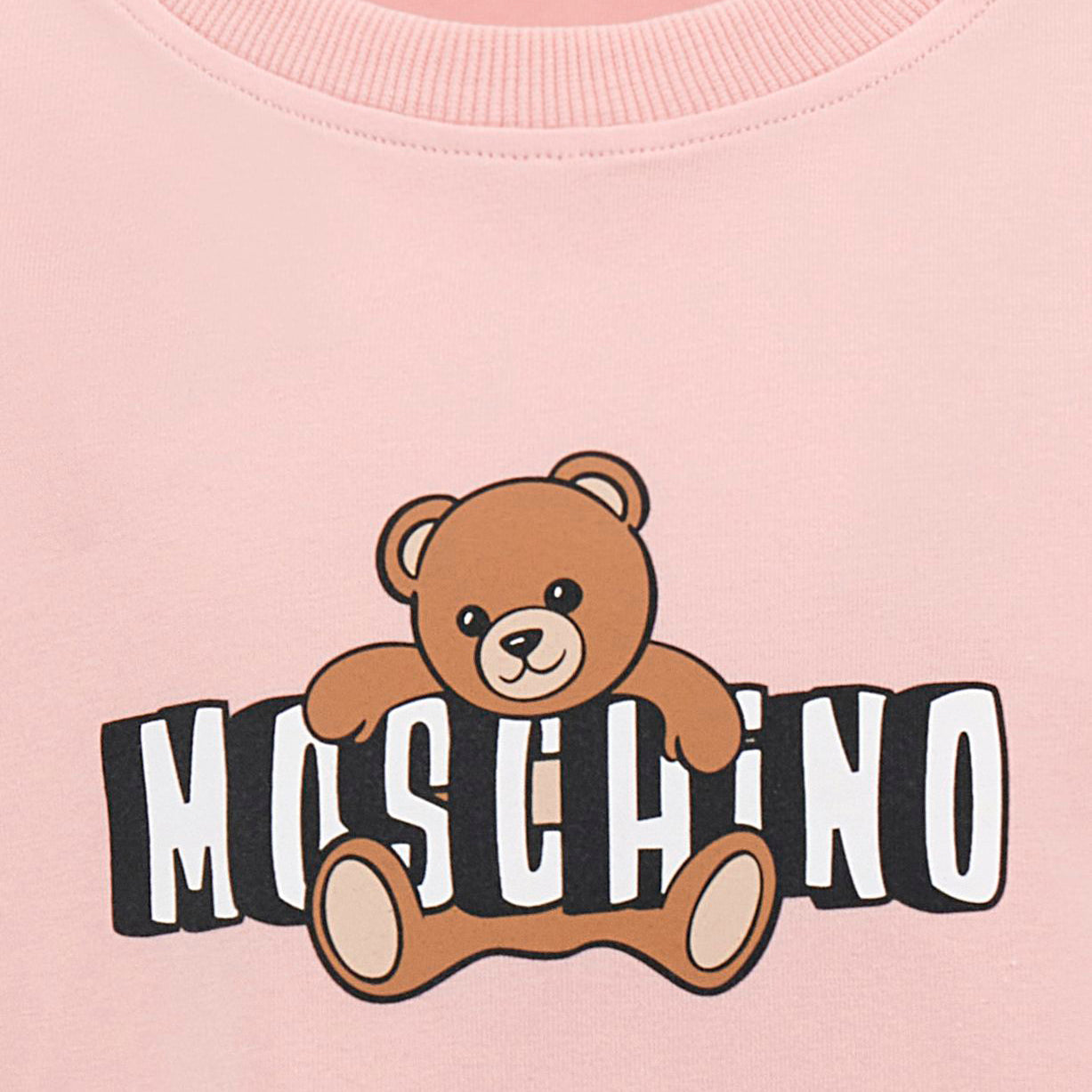 女童浅粉色小熊印花棉T恤
