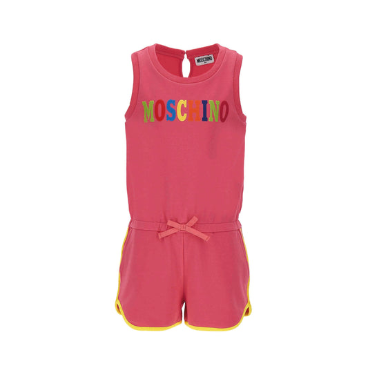 女童粉色Logo连体衣