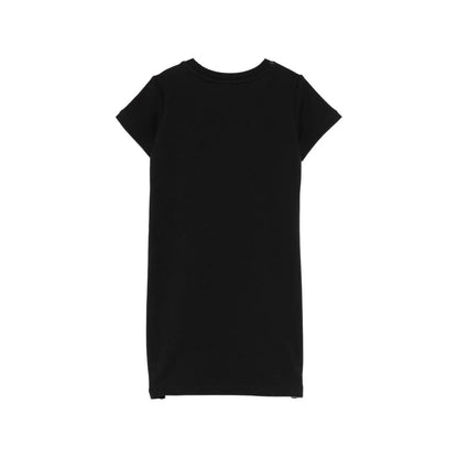 女童黑色Logo棉连衣裙