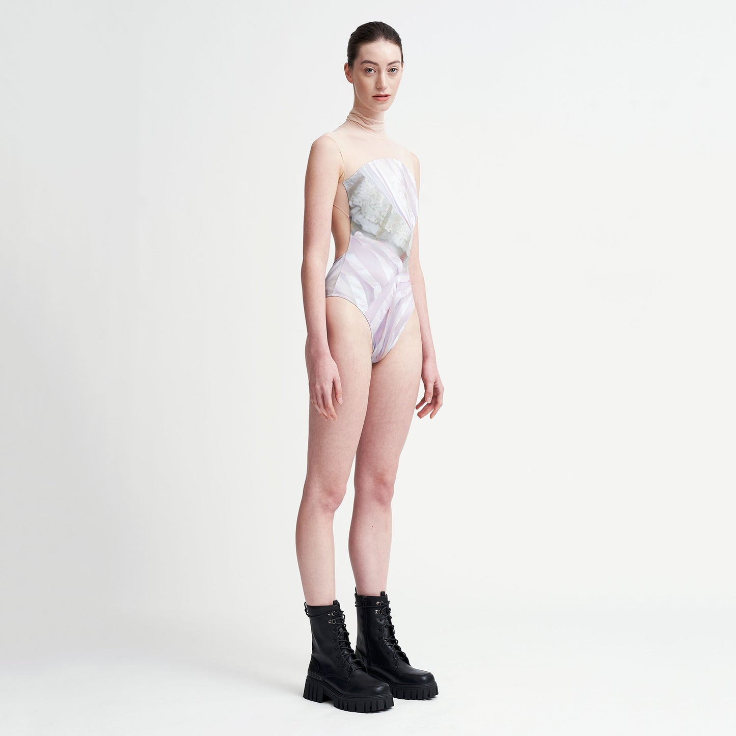 女士浅粉色芭蕾舞连体衣