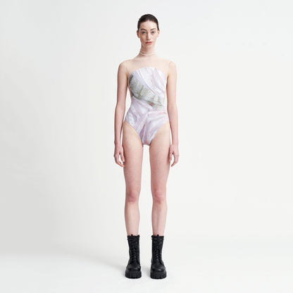 女士浅粉色芭蕾舞连体衣