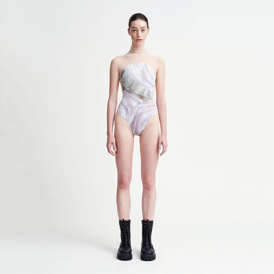 女士浅粉色芭蕾舞连体衣