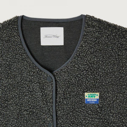 女士灰色羊羔绒马甲