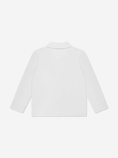 Hugo Boys 白色长袖 Polo 衫