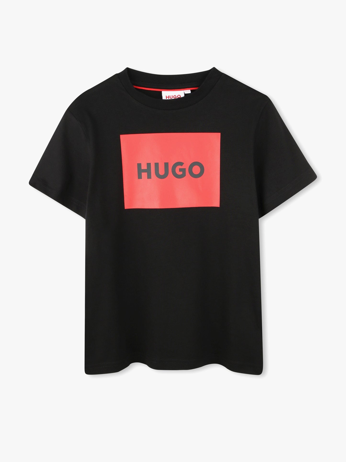 Hugo Boys 徽标印花 T 恤（黑色）