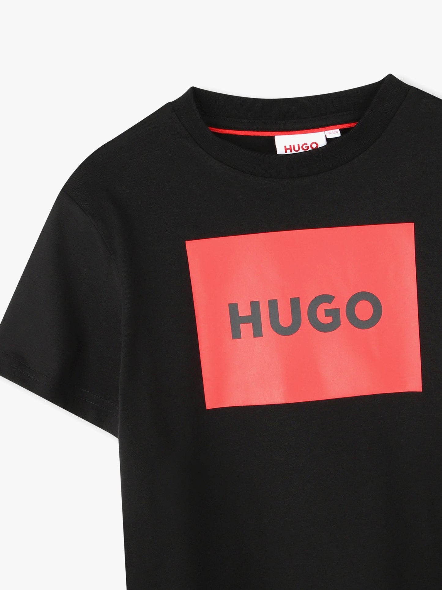 Hugo Boys 徽标印花 T 恤（黑色）