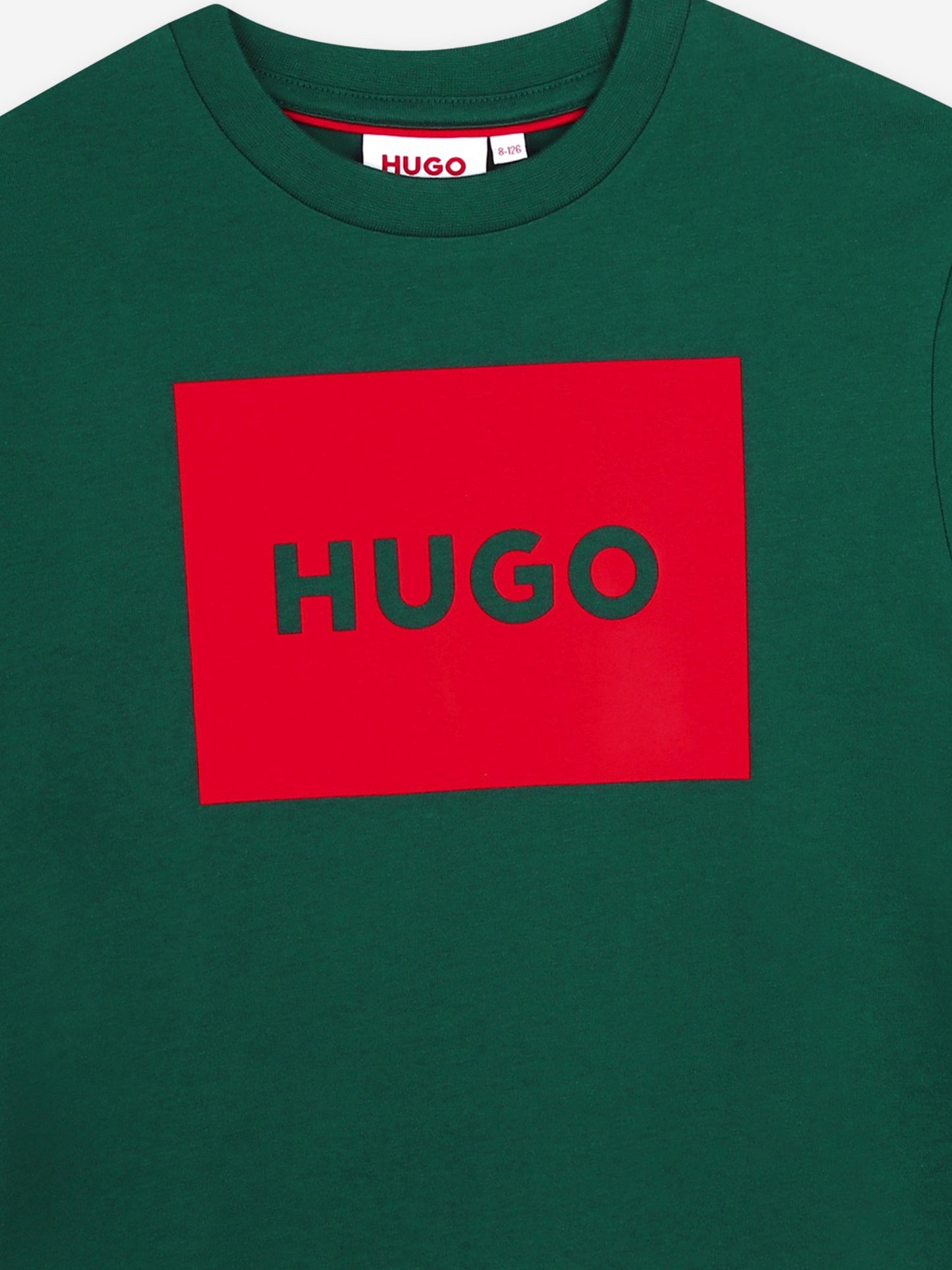 Hugo Boys 绿色徽标印花 T 恤