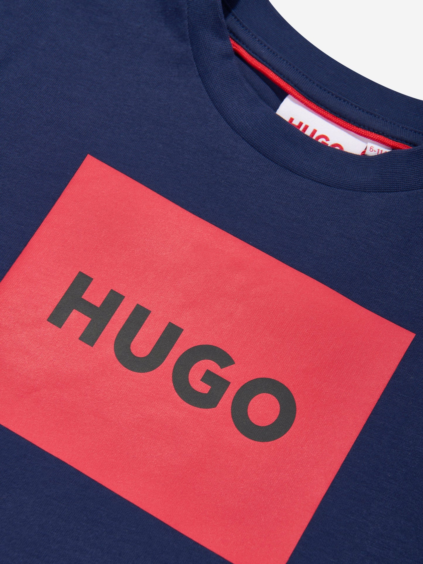 Hugo Boys 蓝色徽标印花 T 恤