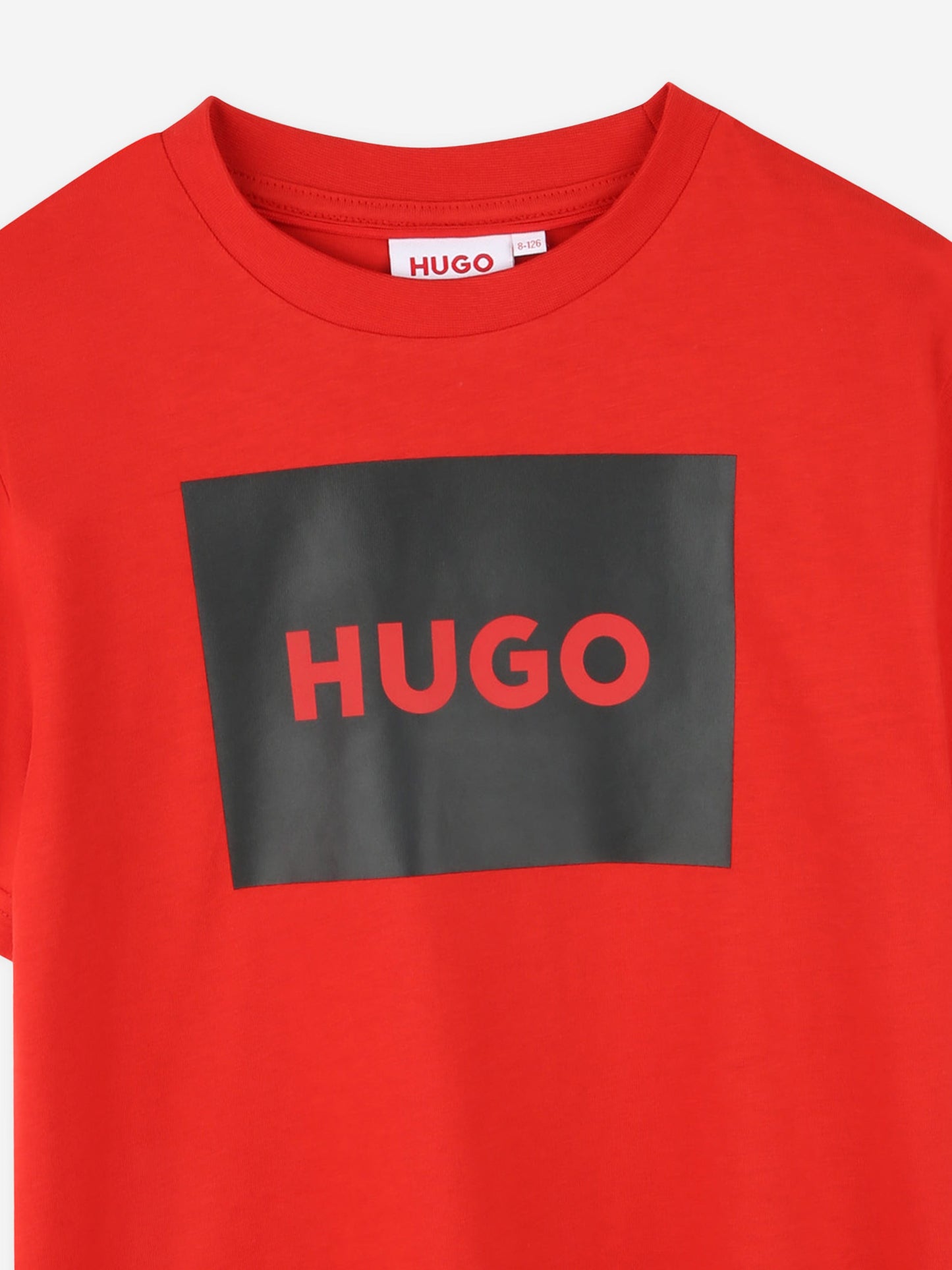 Hugo Boys 红色徽标印花 T 恤