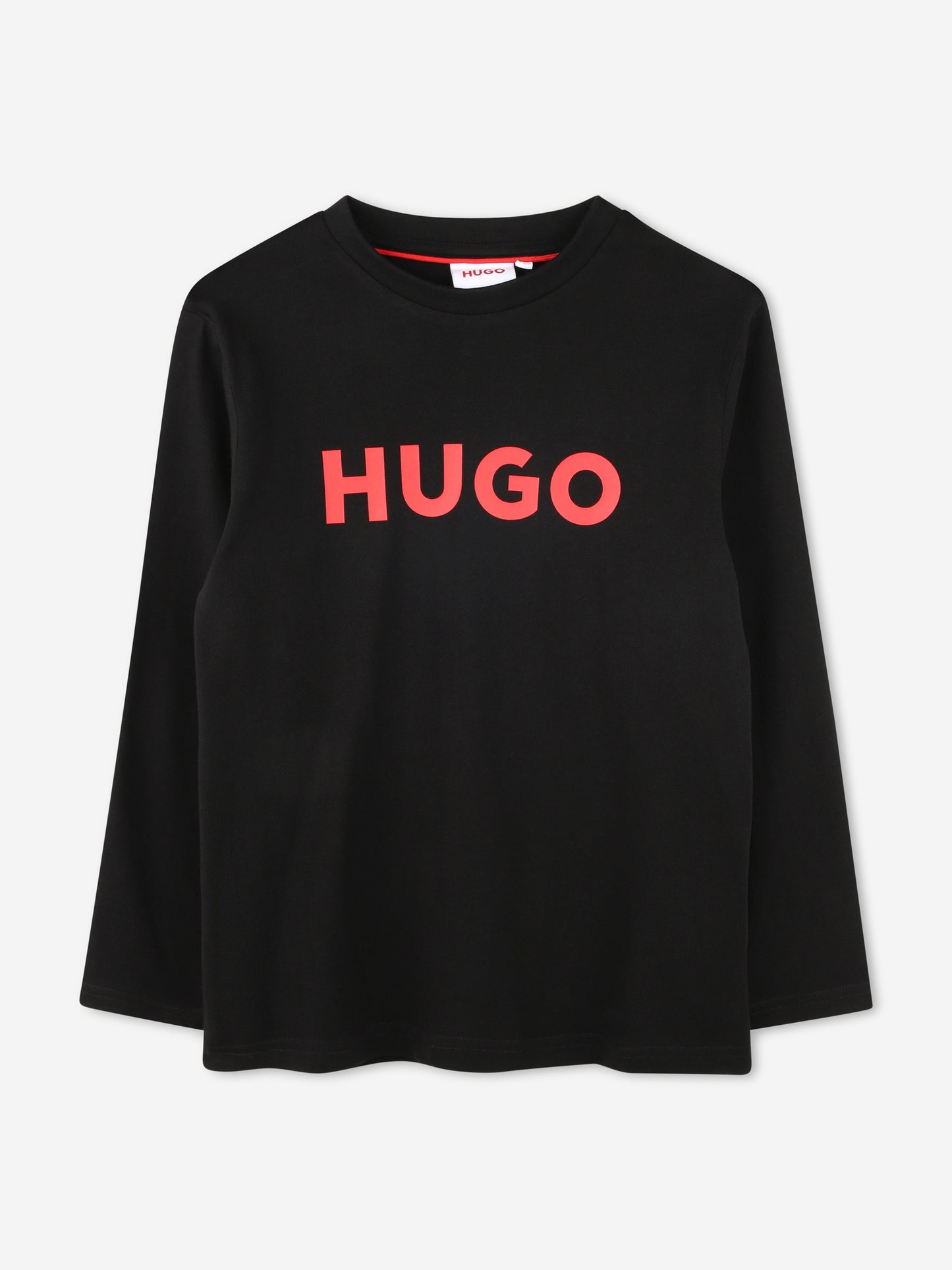 Hugo Boys Long Sleeve Logo T-Shirt in Black
