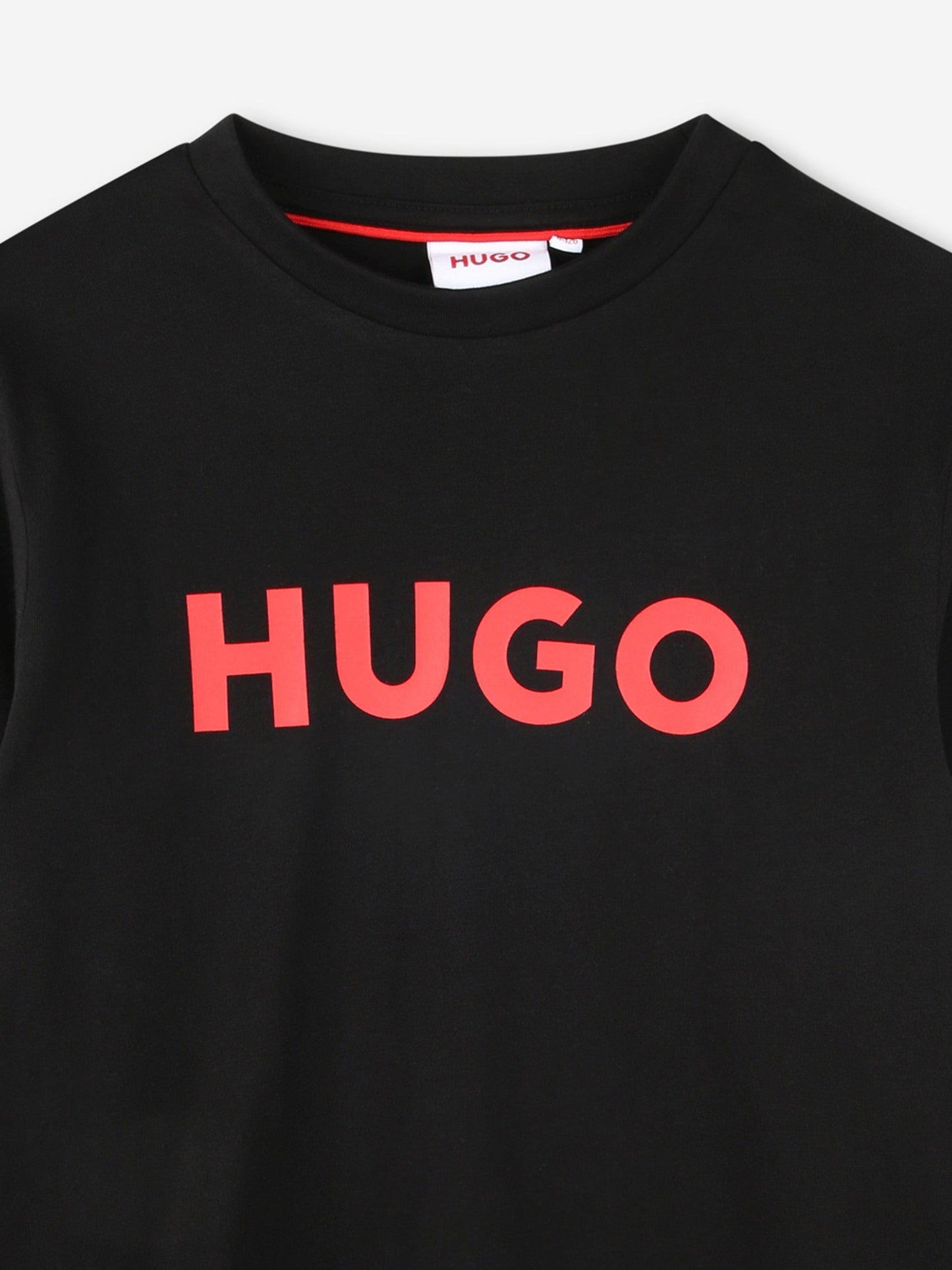 Hugo Boys Long Sleeve Logo T-Shirt in Black