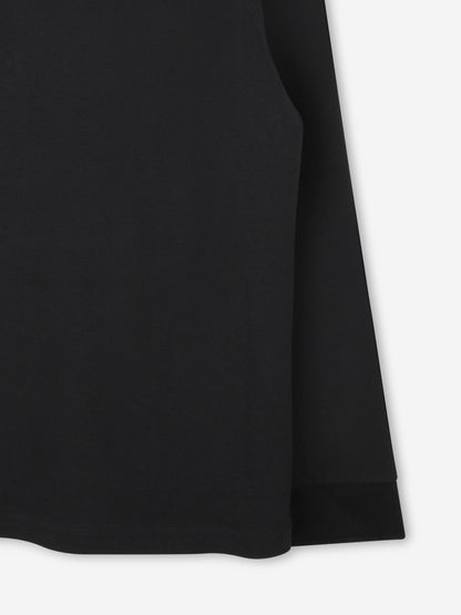 Hugo Boys Long Sleeve Polo Shirt in Black