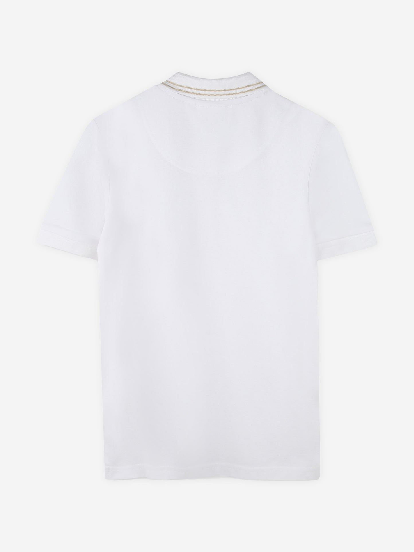 Hugo Boys 白色徽标印花 Polo 衫