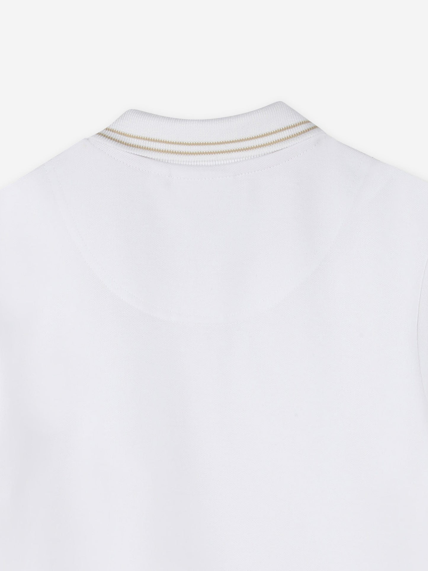 Hugo Boys 白色徽标印花 Polo 衫