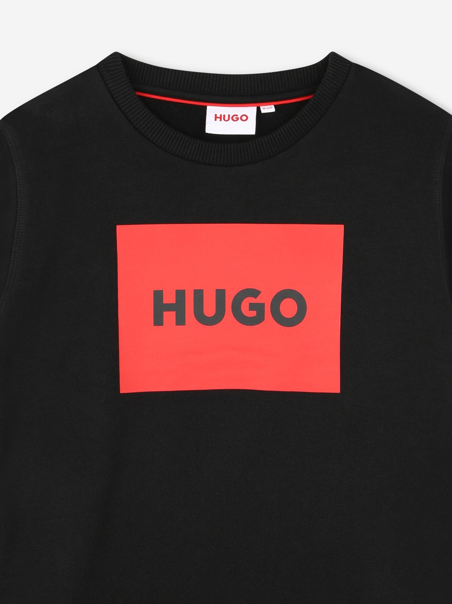 Hugo Boys Logo Print Sweatshirt in Black