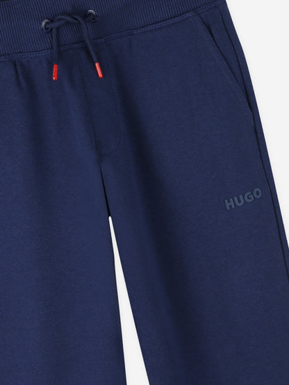 Hugo Boys 蓝色徽标慢跑裤