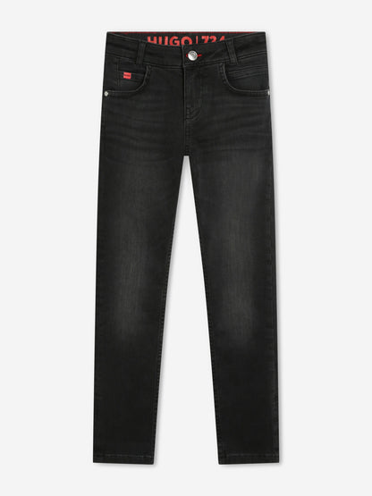 Hugo Boys Skinny Fit Jeans in Black