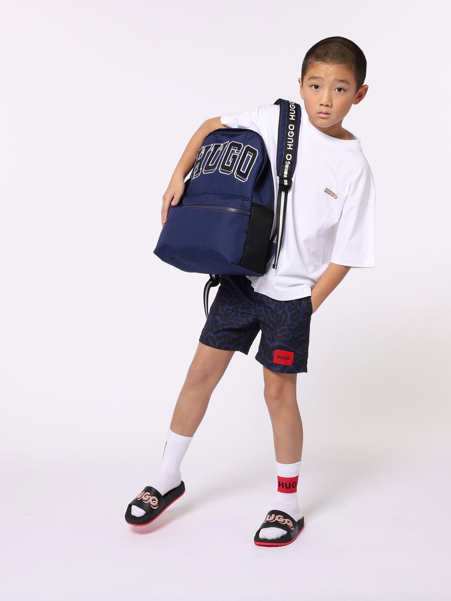 Hugo Boys 徽标背包（蓝色）（39 厘米）