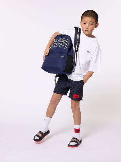 Hugo Boys 徽标背包（蓝色）（39 厘米）