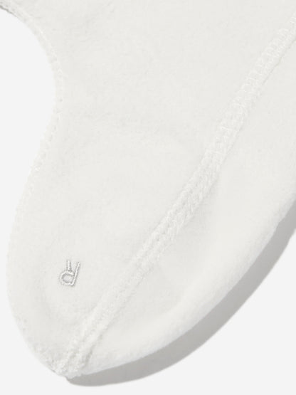 儿童白色再生羊毛靴袜