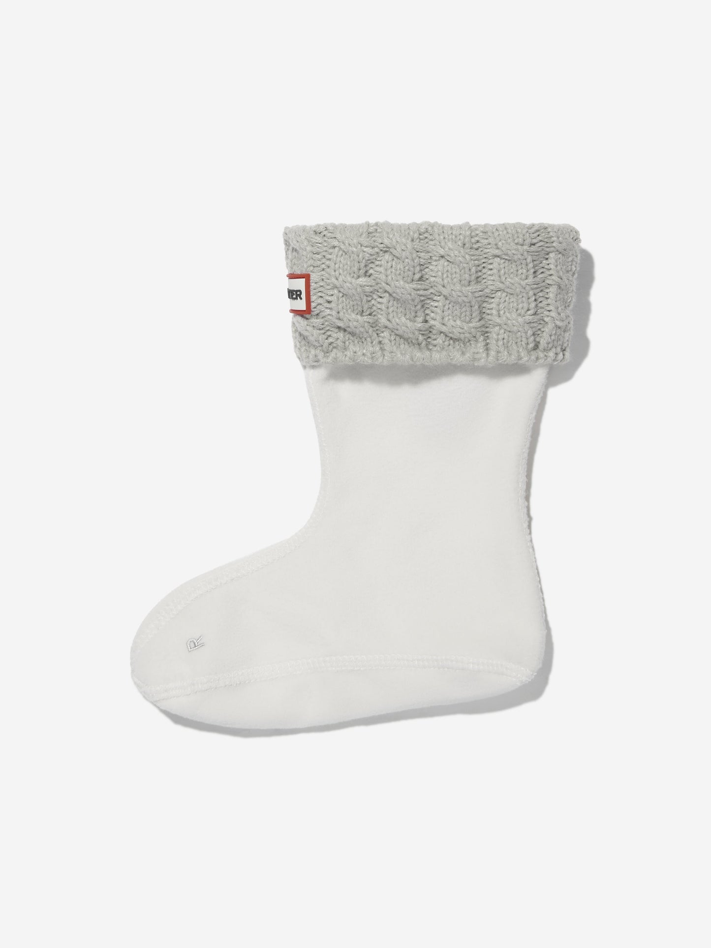 儿童再生 6 针黑色麻花靴袜