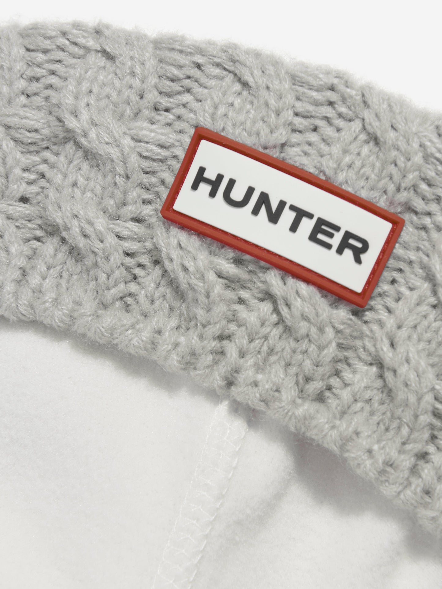 儿童再生 6 针黑色麻花靴袜