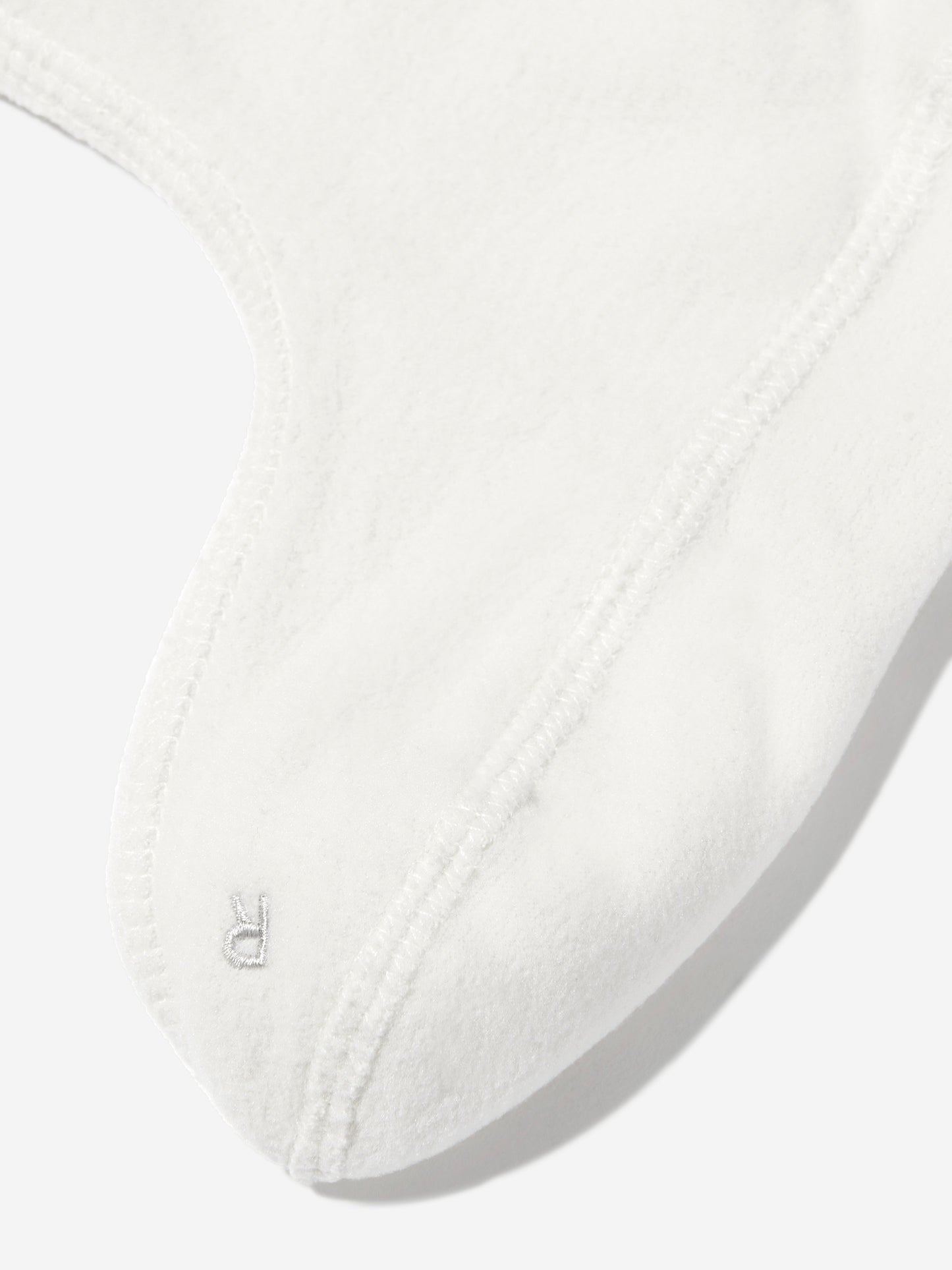 儿童白色再生 6 针麻花靴袜