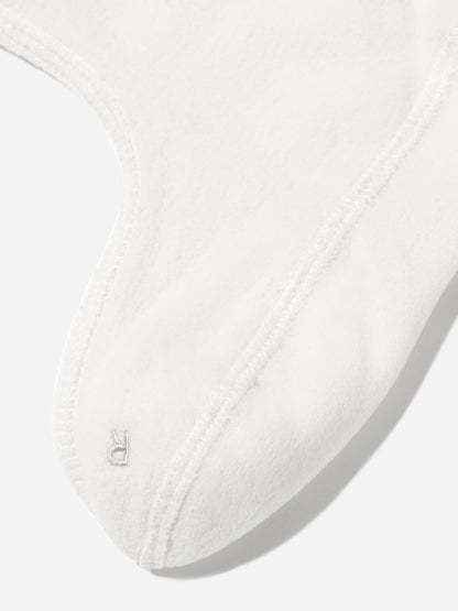 儿童白色再生 6 针麻花靴袜