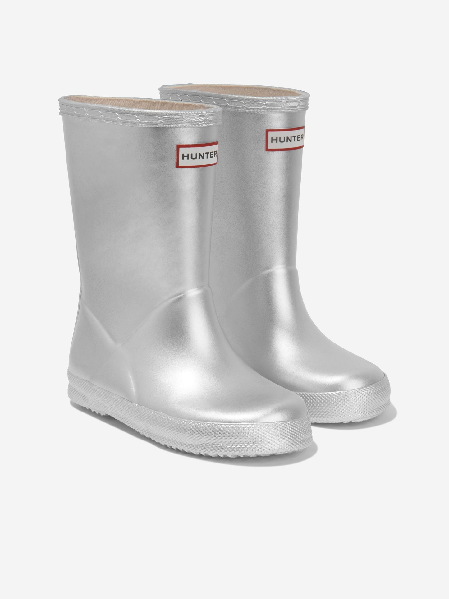 女孩原创第一款经典金属威灵顿靴（银色）