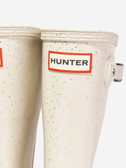 儿童原创巨型闪光象牙色威灵贡靴