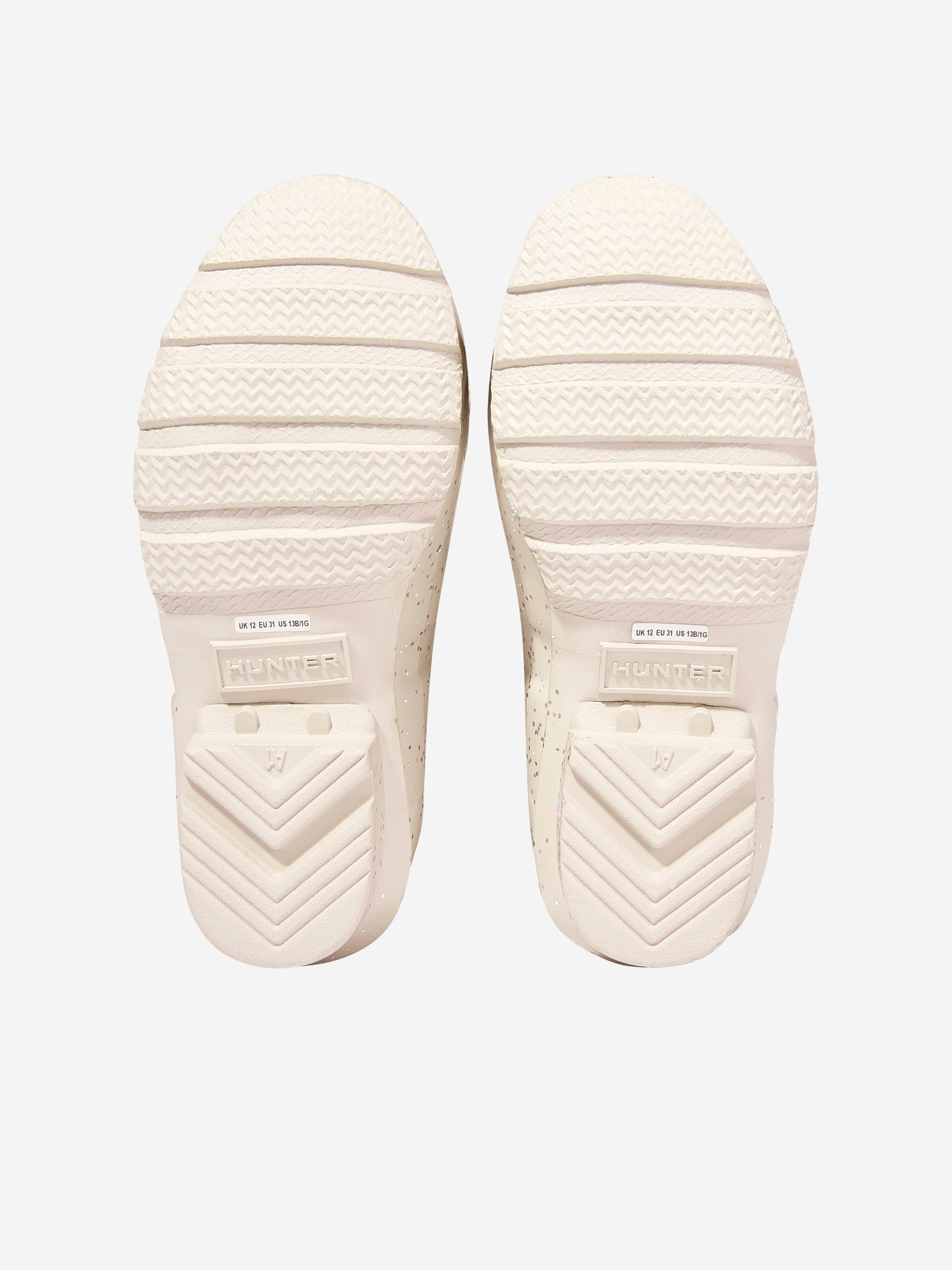 儿童原创巨型闪光象牙色威灵贡靴