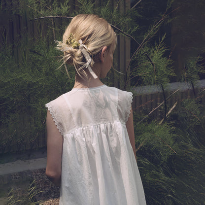 女童绿色花朵发夹