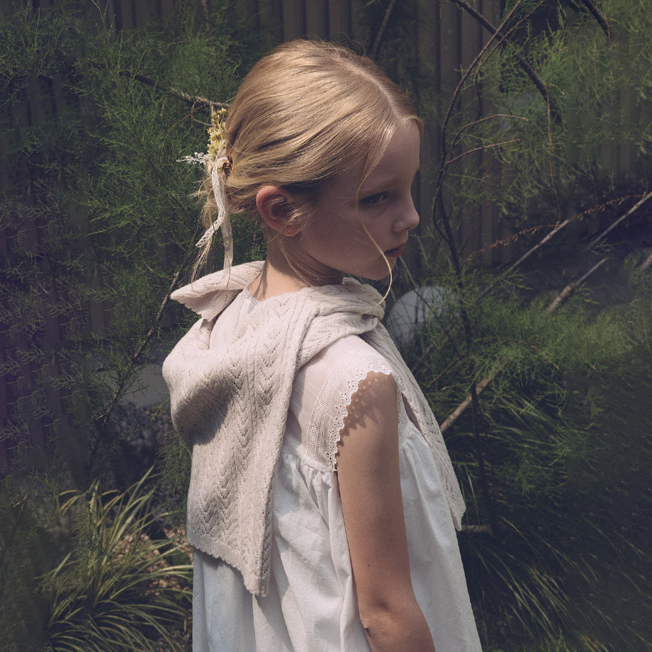 女童绿色花朵发夹