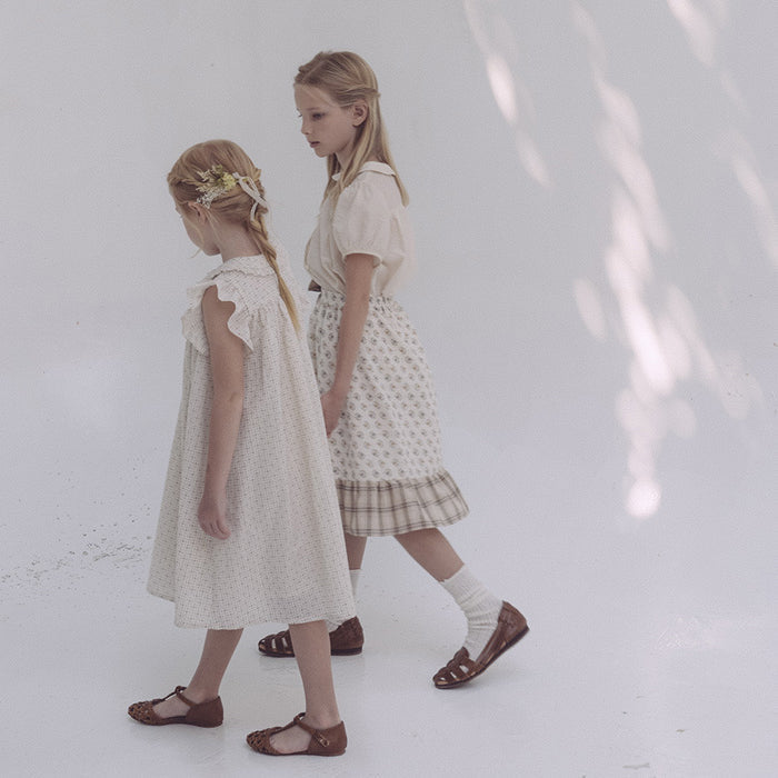 女童绿色花朵发夹