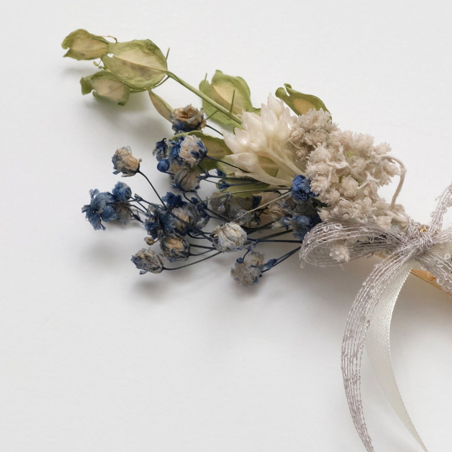 女童蓝色花朵发夹