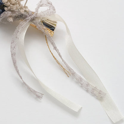 女童蓝色花朵发夹