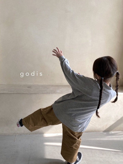 儿童浅灰色棉T恤