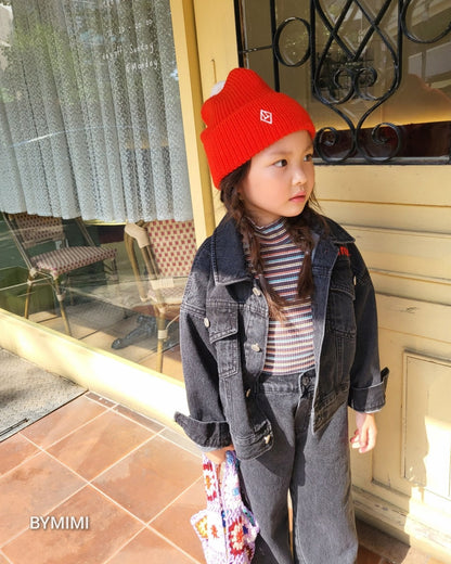 女童彩色条纹棉T恤