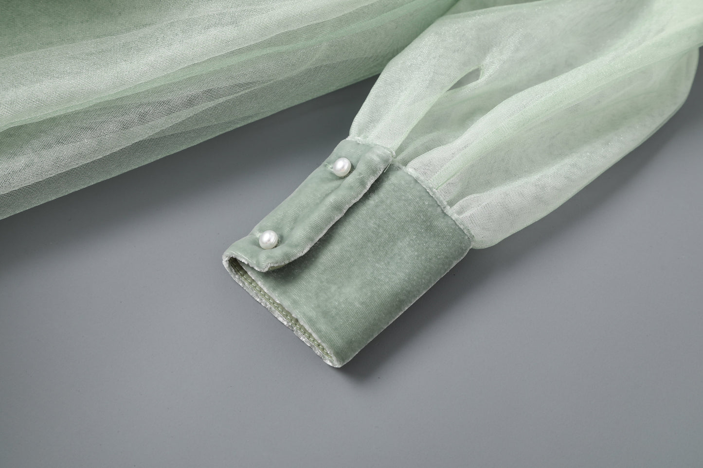 女童天青色礼服长裙