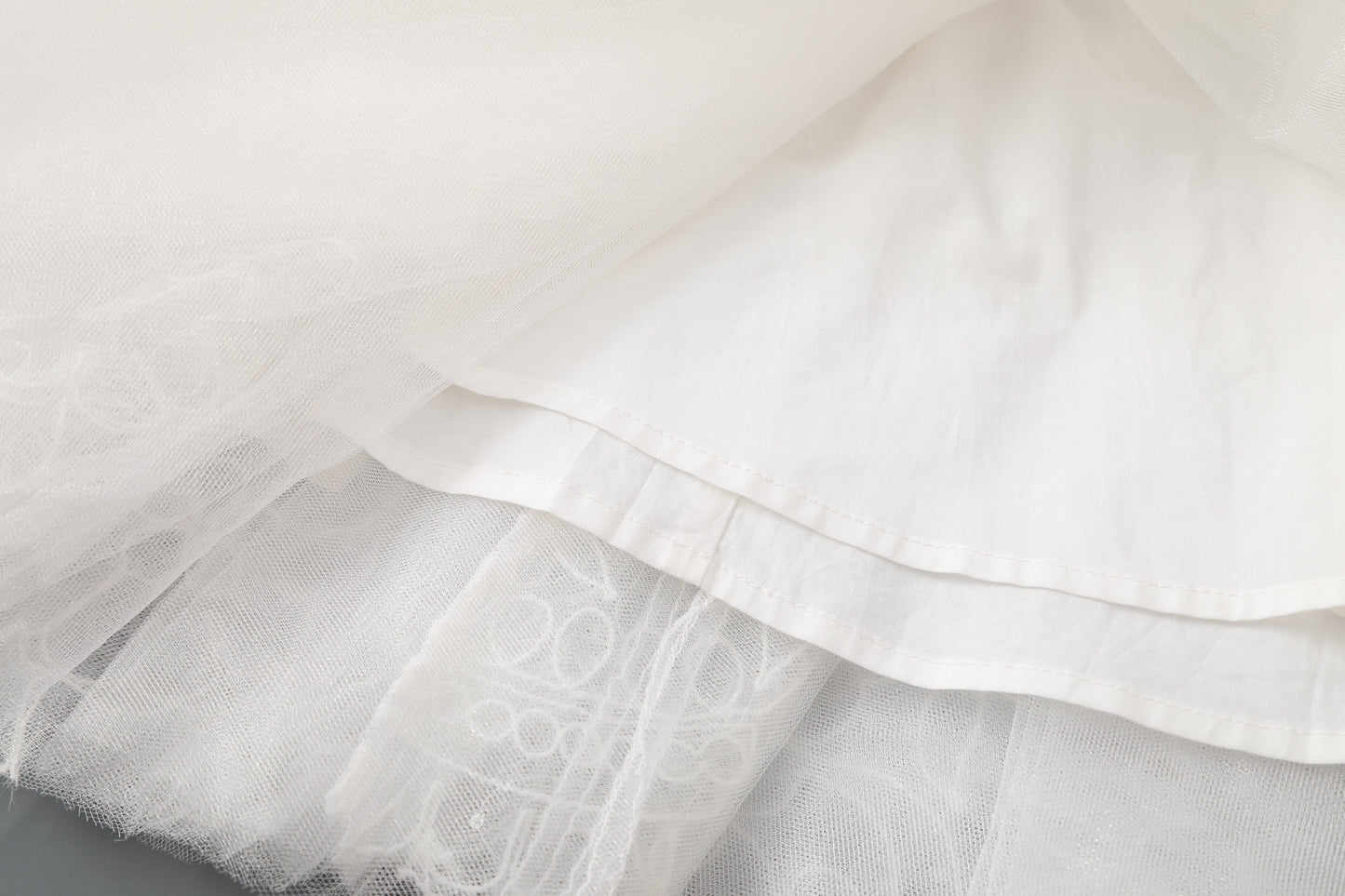女童月白云肩礼服纱裙