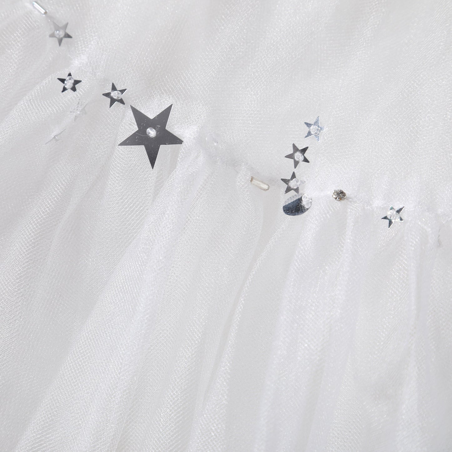 女童白色珠绣芭蕾舞裙